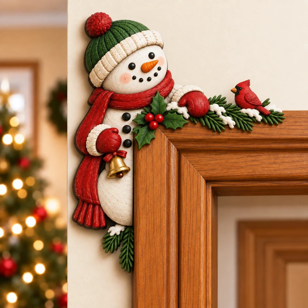 ⏰LAATSTE DAG 50% KORTING 🎅Kerst-Peekaboo-hoekversiering voor het deurkozijn