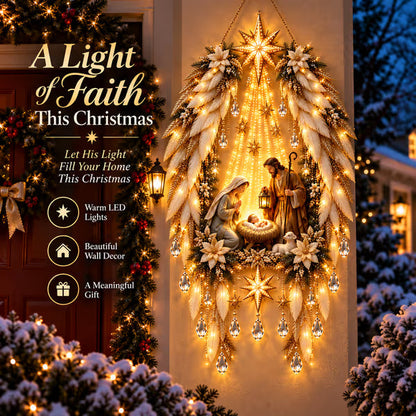 ✨👼 3D Hemelse engelenvleugels Kerststalverlichting✨ – Verlichte kerstwanddecoratie ✈️