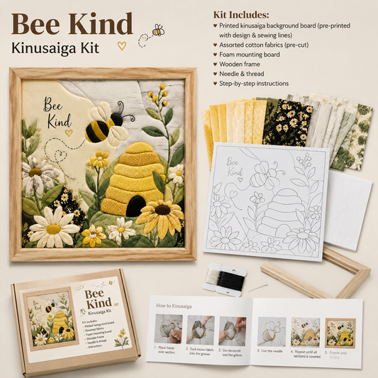 Inspirerende Bee Kind Kinusaiga-knutselpakke