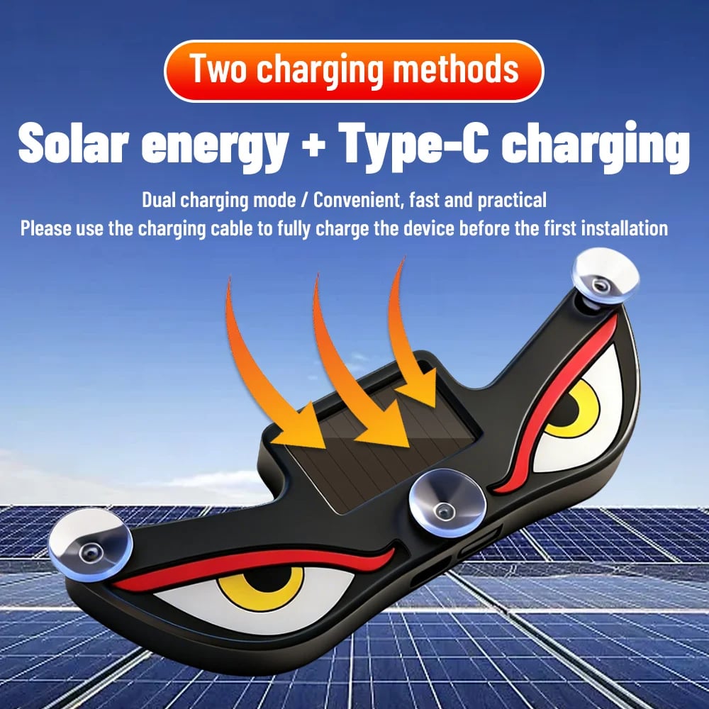 🔥Laatste dag: 49% KORTING - Solar Demon Eye LED-raamverlichting voor in de auto