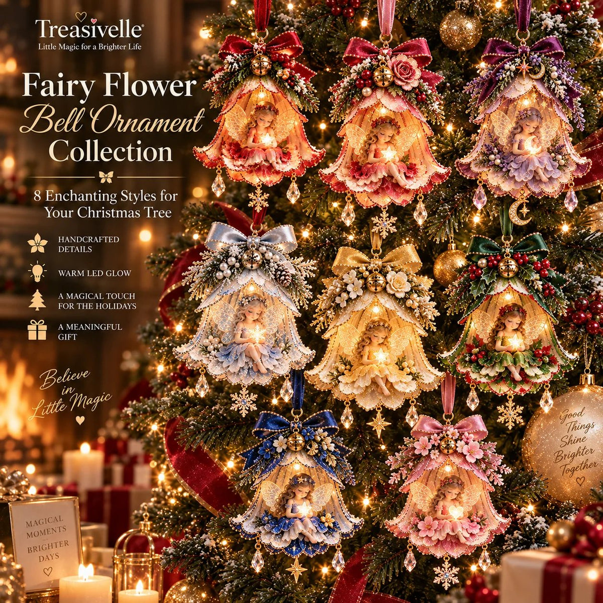 🧚‍♀️✨ Enchanted Fairy Bell-kerstversiering™