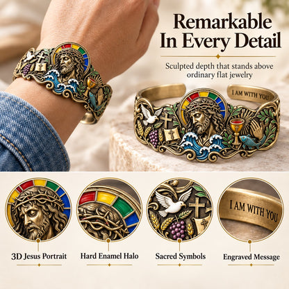 🔥 Laatste dag: 49% KORTING - ✝️ Door het geloof geïnspireerde Jezus-armband | Antiek messing met bijbeltekst