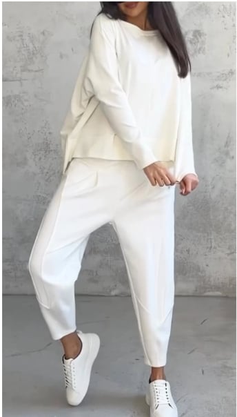 🔥Tijdelijke aanbieding 45% KORTING🎁CASUAL ROUND NECK LONG SLEEVE TWO PIECE SUIT