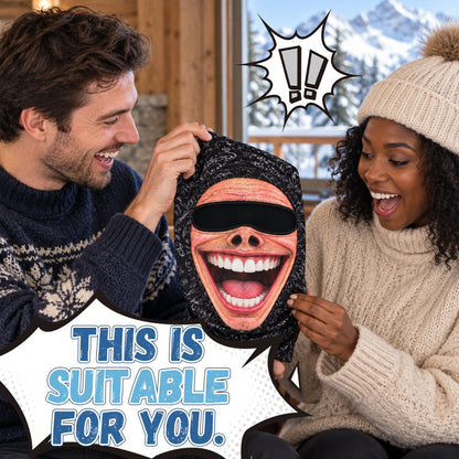 Grappig gezichtsmasker voor ski's – Hilarische bivakmuts voor de winter en het skiën