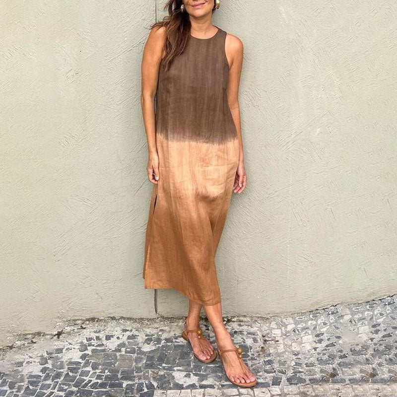 ✨Nieuwe producten Hot Sale 35% KORTING🎁Mouwloze Split Ombre Jurk