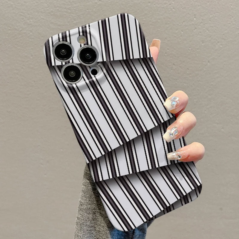 🌈Kleurcontrast gestreepte foliehoes voor mobiele telefoons
