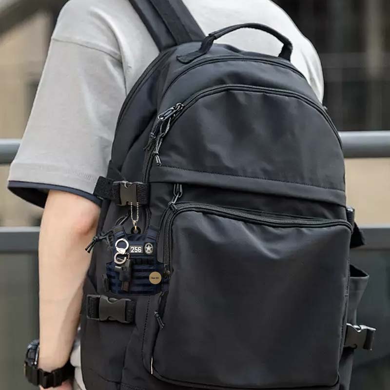 Kogelvrij vest acryl sleutelhanger