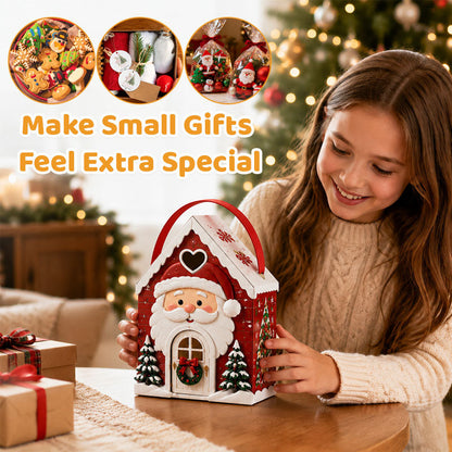 Kersthuisje-cadeaudoos – 3D-cadeaudoos met feestelijke snoepjes en koekjes