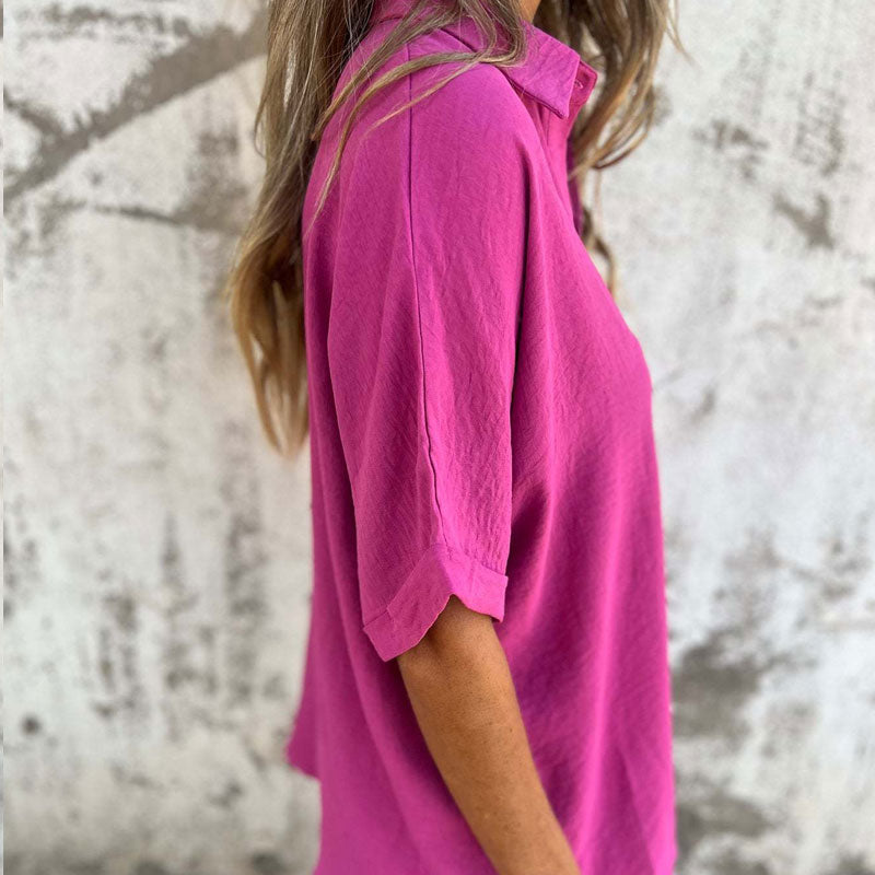 🌸Lentespecialiteiten💐 Casual monochroom los damesoverhemd