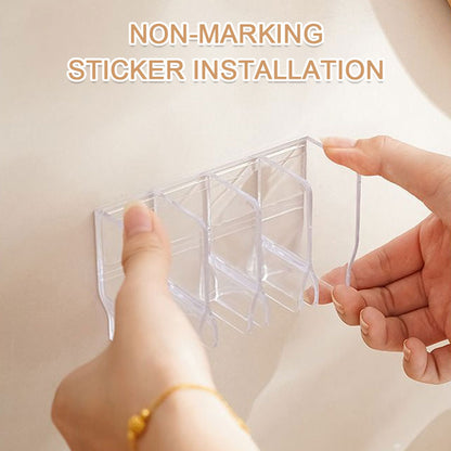 🎁Een must-have voor het hele gezin🏠Wandgemonteerd wasrek zonder stoten