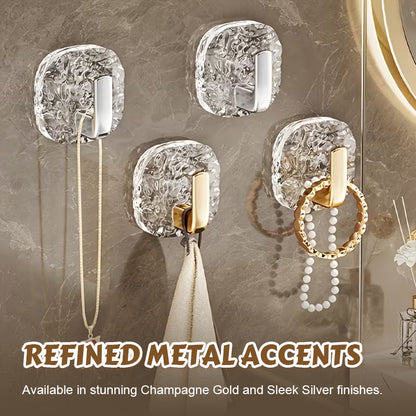Luxe, glanzende, zelfklevende haken met golfpatroon