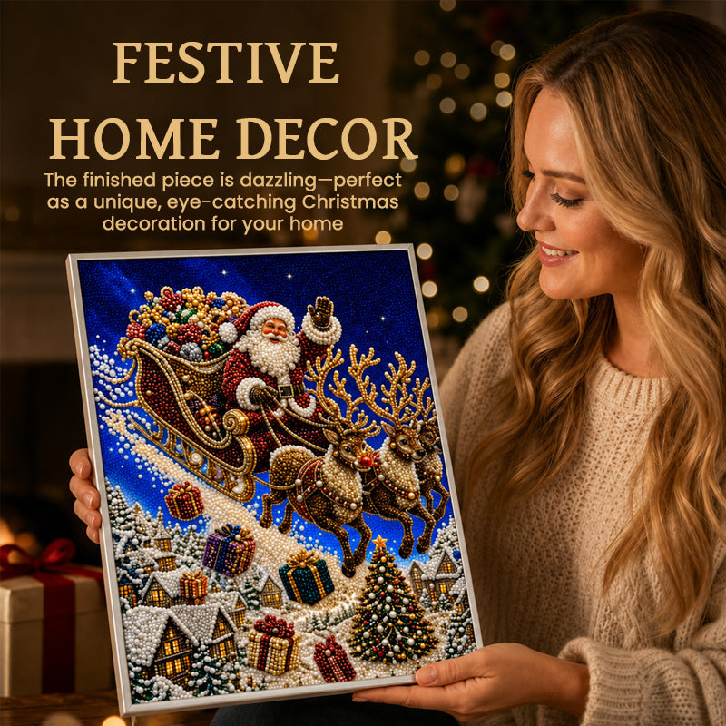 🌟 Feestelijke kerst-parel-diamantschilderij-knutselpakket