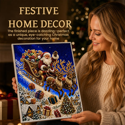 🌟 Feestelijke kerst-parel-diamantschilderij-knutselpakket