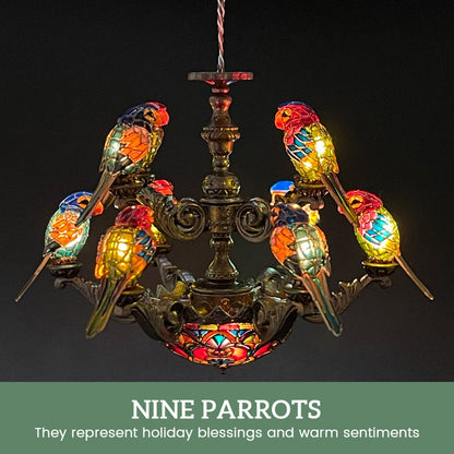 🦜 "Tropical Harmony" Papegaaienkroonluchter - Verlicht de magie van de tropen