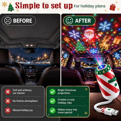 Merry Ride Kerst-autoprojectorlampje