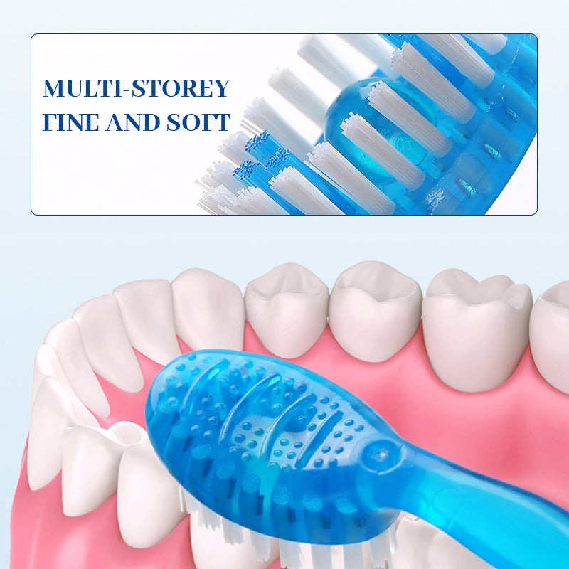 🎁5-in-1 mini-tandenborstel, tandzijde, tongschraper en tandenstokerset