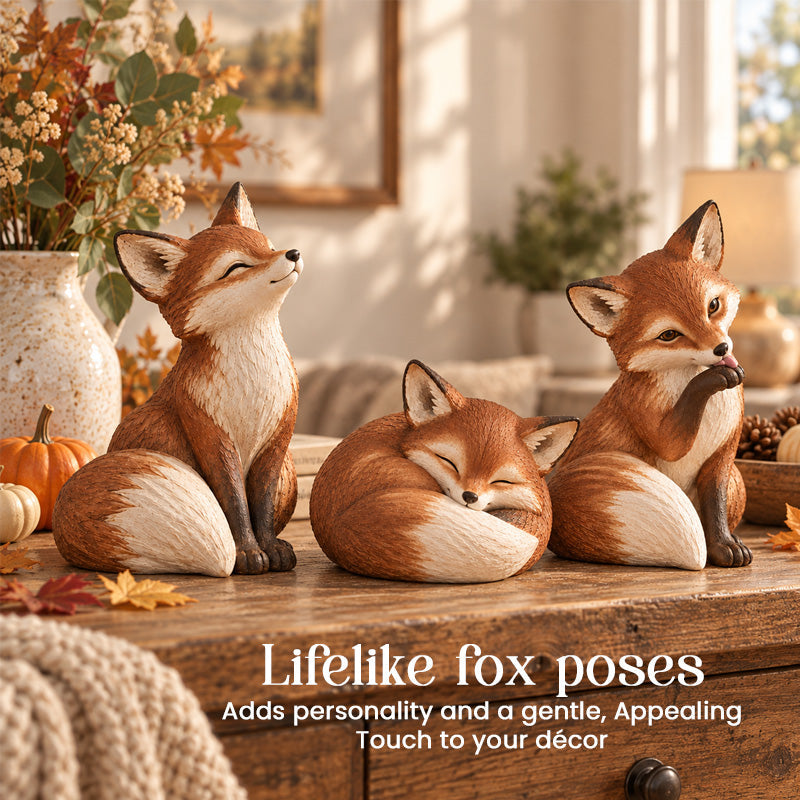✨Schattige vossenbeeldjes – 🍂Sprookjesachtige bosdecoratie voor thuis