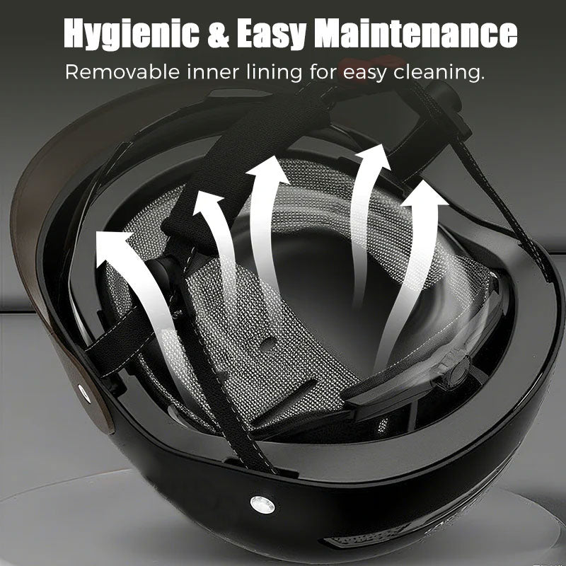🛡️Ademende, lichtgewicht, botsbestendige motorhelm
