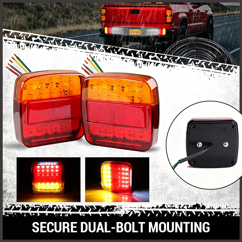 🔥LAATSTE DAG – 49% KORTING🔥LED-vierkante lampen met twee kleuren voor vrachtwagens en bestelwagen