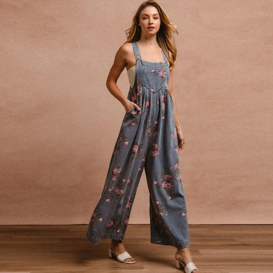 🌟Gratis verzending🎁Dames Overall Met Wijde Pijpen En Print