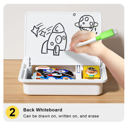 Magnetische puzzels gezicht aankleden reizen spel dubbele kant kleuterschool educatief leren speelgoed voor kinderen