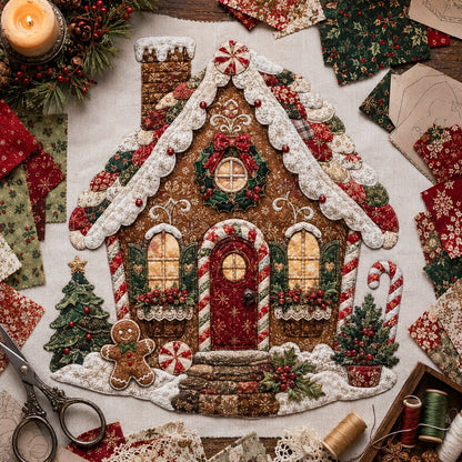 🔥LAATSTE DAG 49% KORTING - 🎅DIY-decoratieset met kerstpatchworkstof – Prachtige resultaten, geen ervaring nodig