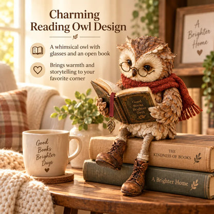🦉 Reading Owl-beeldj