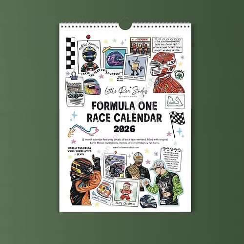 🔥LAATSTE DAG 50% KORTING - 🏎️📅F1 Scrapbook Racekalender 2026 — De ultieme racekalender voor fans om aan de muur te hange