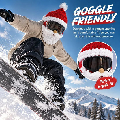 🎅🏂 3D-kerstmasker van gebreid materiaal | 🌬️Warme gezichtsmasker in 3 feestelijke stijlen voor skivakanties, feestjes en winteravonturen
