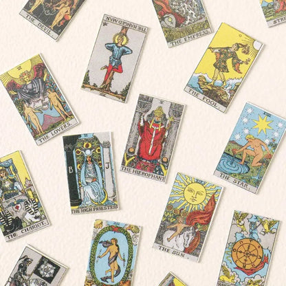 🔥LAATSTE DAG 49% KORTING - 📿Ketting met klein tarotkaartspel