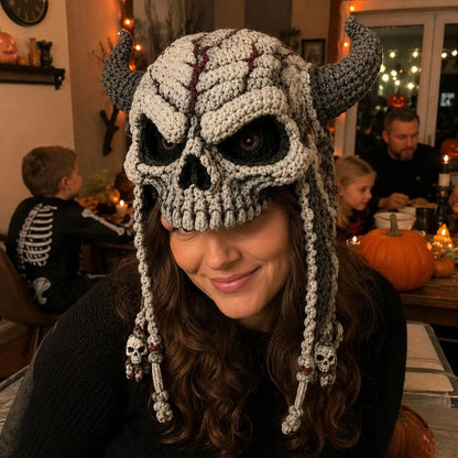 🎭🎃 DIY-haakpakket voor een Halloween-monsterkap | Hoogwaardig, zacht garen met stapsgewijze handleiding voor het zelf maken van een handgemaakte, draagbare karakterkap 🧶✨