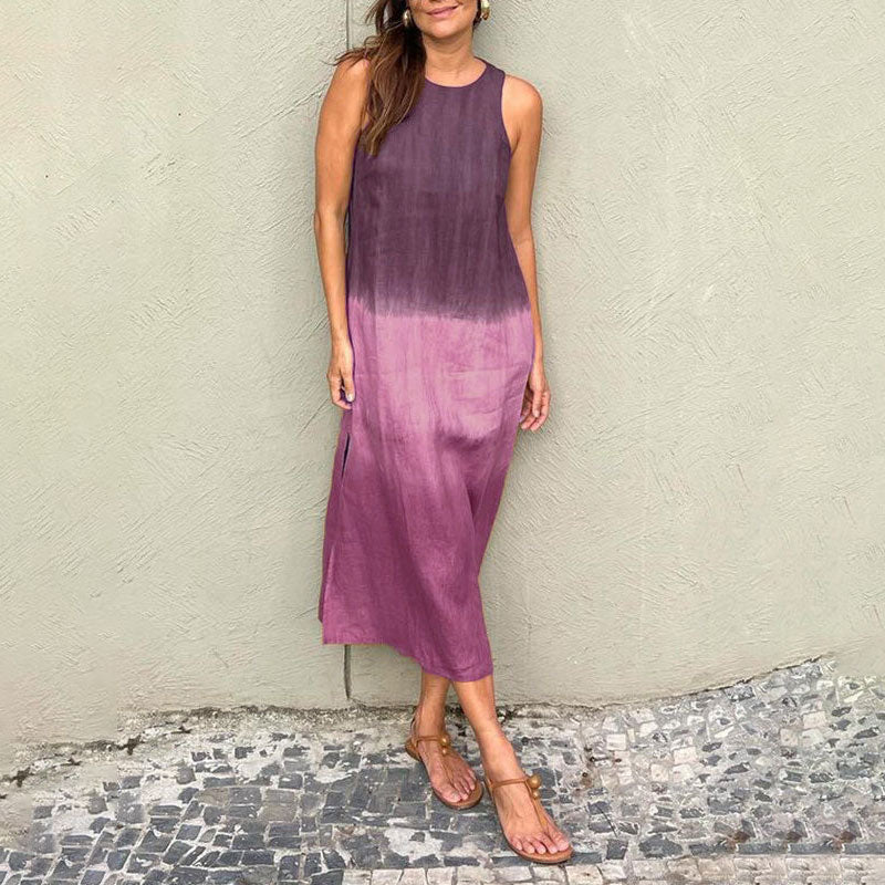 ✨Nieuwe producten Hot Sale 35% KORTING🎁Mouwloze Split Ombre Jurk