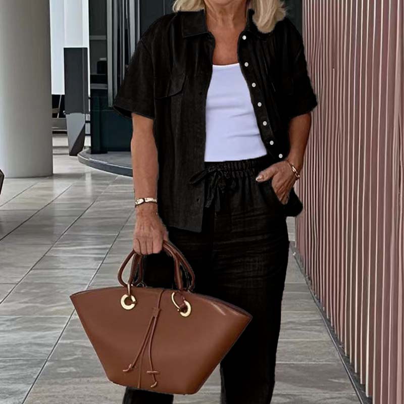 💞Gratis verzending⏳Tweedelige Set Van Katoen En Linnen