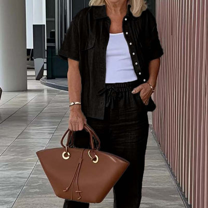 💞Gratis verzending⏳Tweedelige Set Van Katoen En Linnen