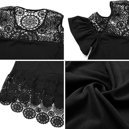 👗Kanten Ruche Jurk Met Korte Mouwen