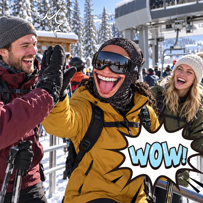 Grappig gezichtsmasker voor ski's – Hilarische bivakmuts voor de winter en het skiën