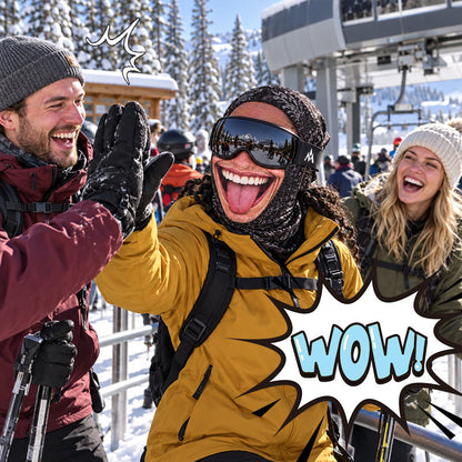 Grappig gezichtsmasker voor ski's – Hilarische bivakmuts voor de winter en het skiën