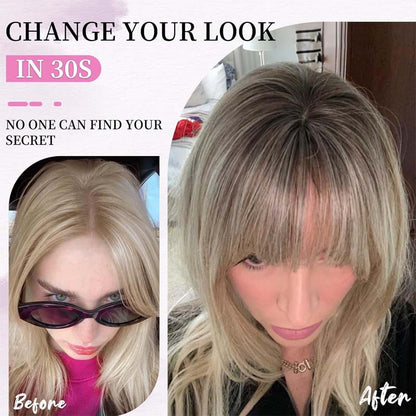 Golvend haarstuk | Ultradunne haarbasis | Licht haarstuk | Natuurlijk Remy haarstuk | Frisse look in seconden