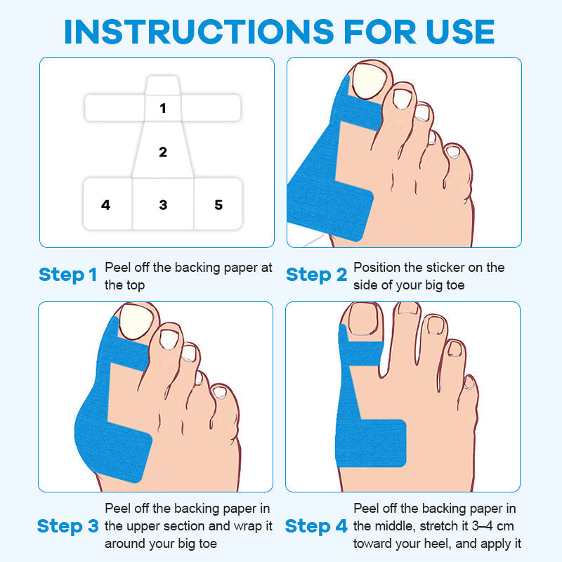 Voorgesneden kinesiologietape voor hallux valgu