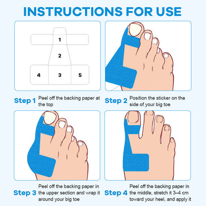 Voorgesneden kinesiologietape voor hallux valgu