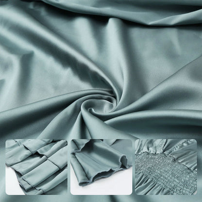 ✨Nieuwe artikelen 35% korting🎁Satijnen V-hals ruchejurk