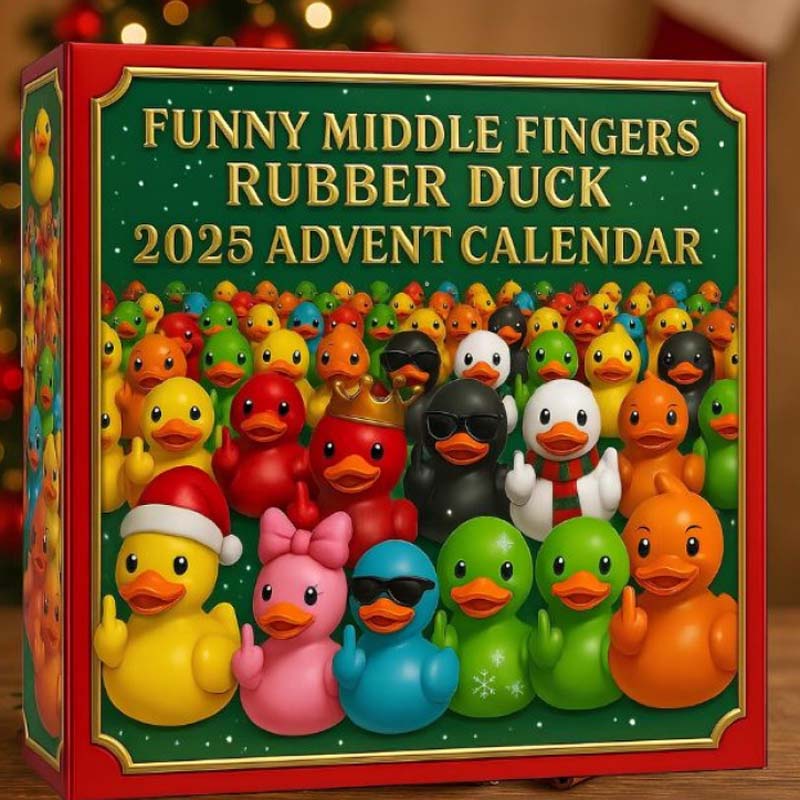 Middelvinger Rubber Eend Kerst Blind Box