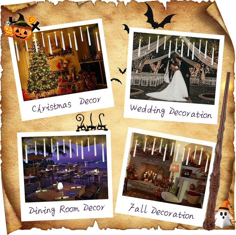 "LED Toverstaf met Zwevende Kaars – Magisch zwevend licht!"