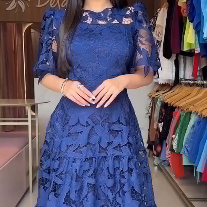 ✨Tijdelijke aanbieding 45% KORTING🎁Kanten Holle Jurk