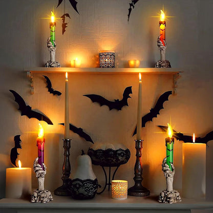 LED-kaarsdecoratie in de vorm van een spookhand voor Hallowee