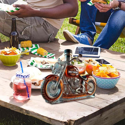 Creatieve Motorfiets Glazen Wijnfles