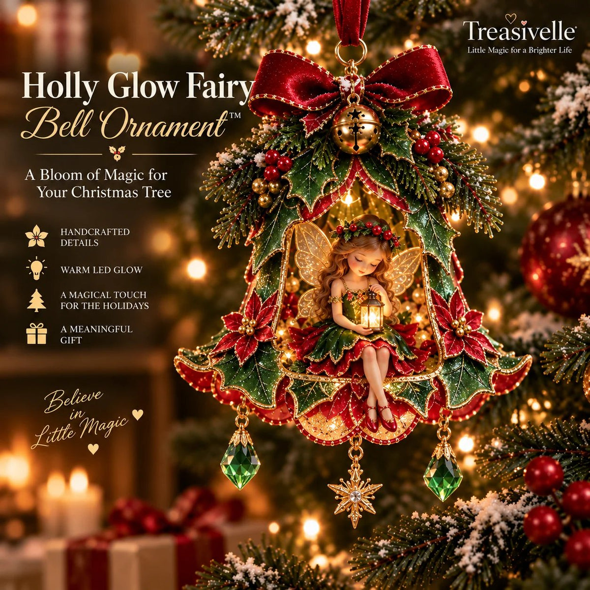 🧚‍♀️✨ Enchanted Fairy Bell-kerstversiering™