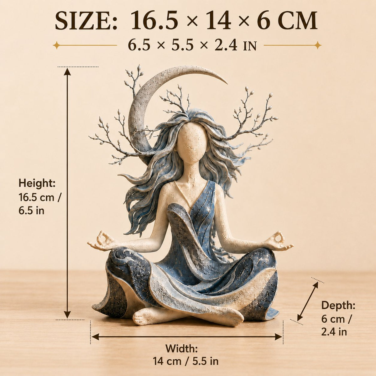 🧘 Rustgevend meditatiesculptuur | Sereen woonaccessoir
