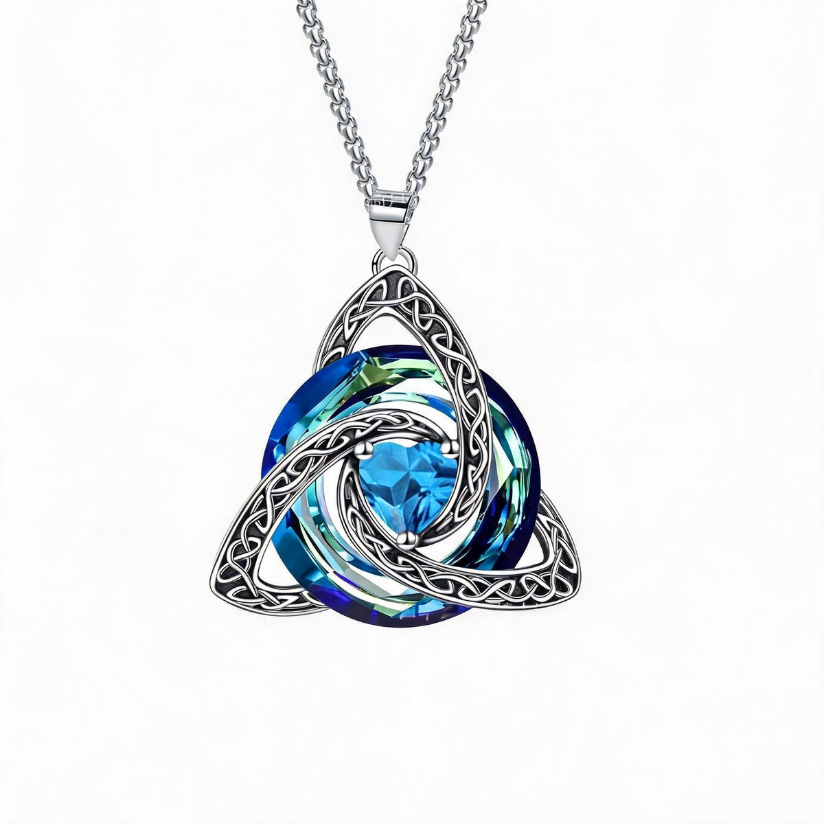 ✨Ketting met geboortesteen en Keltische drievoudige knoop – Een betekenisvol symbool van liefde en verbondenheid ❤️