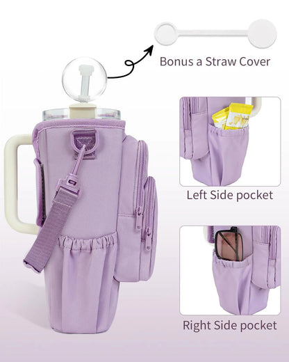 Verstelbare schoudertas met thermosbekerhouder voor 40 oz